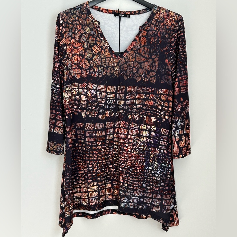 NWT Lily by Firmiana Abstract Print Tunic Dress - Size Small